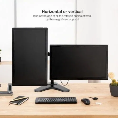 Tooq Soporte de Sobremesa para 2 Monitores DB1702TN-B Negro